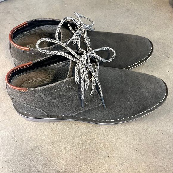 Kenneth Cole Gray Leather lace up oxford mens shoes size 12 business casual - Picture 10 of 11